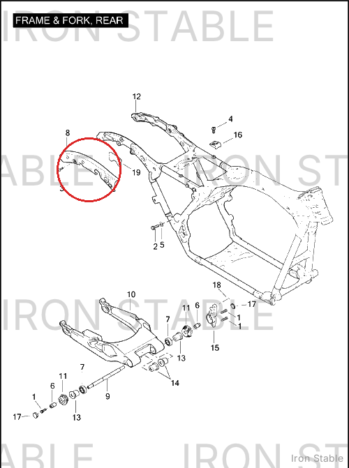 Harley-Davidson Cover, Rh-Frame, Pntd