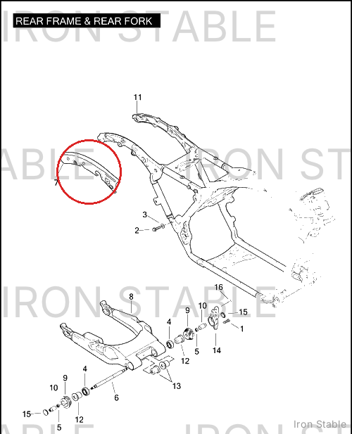 Harley-Davidson Cover, Lh-Frame, Pntd