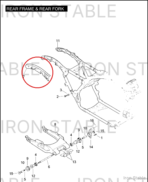 Harley-Davidson Cover, Lh-Frame, Pntd