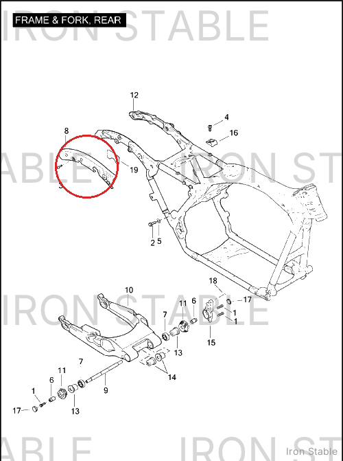 Harley-Davidson Cover, Lh-Frame, Pntd