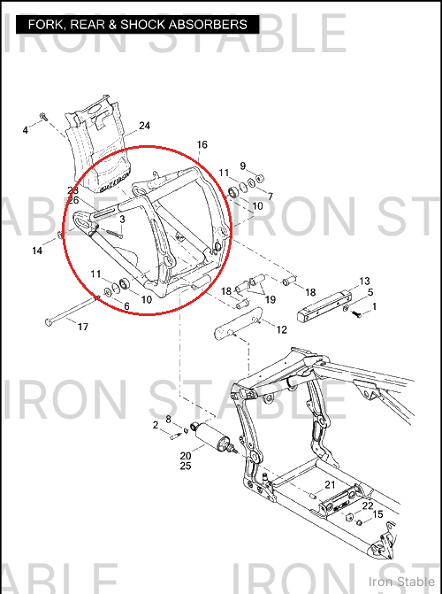 Harley-Davidson Swingarm, X