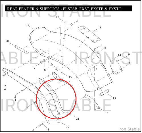 Harley-Davidson Support, Lh/Fndr, Smth/Wide