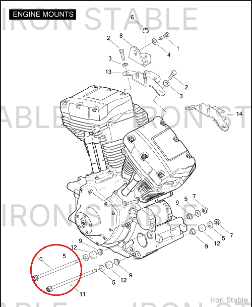 Harley-Davidson Bolt, Hex/Flange Hd, W/Locker