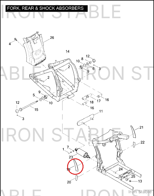 Harley-Davidson Insert, Rh/Top, Frame