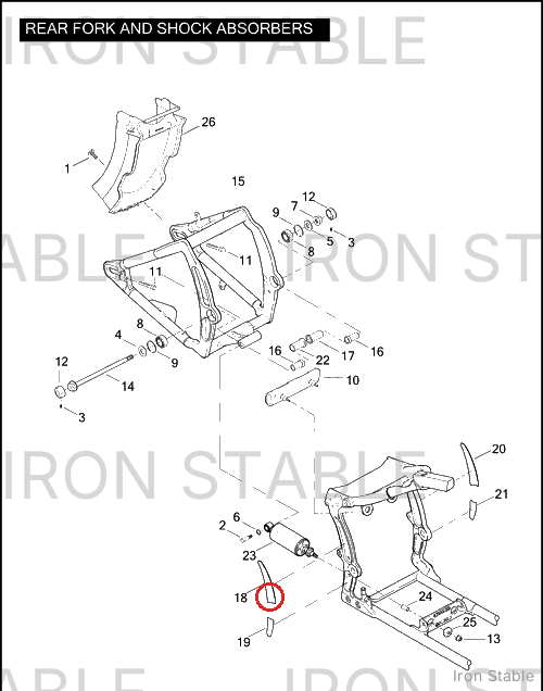 Harley-Davidson Insert, Rh/Btm, Frame