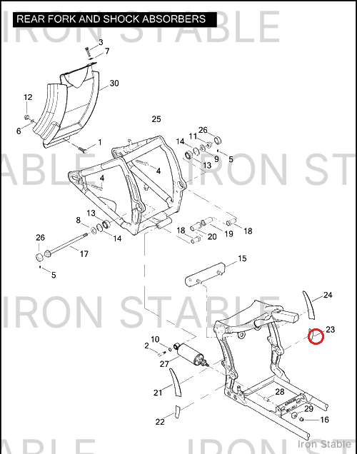 Harley-Davidson Insert, Lh/Btm, Frame