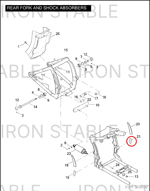 Harley-Davidson Insert, Lh/Btm, Frame