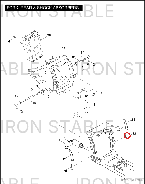 Harley-Davidson Insert, Lh/Btm, Frame
