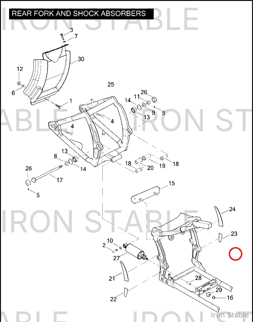 Harley-Davidson Insert, Lh/Btm, Frame