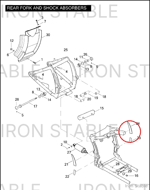 Harley-Davidson Insert, Lh/Top, Frame