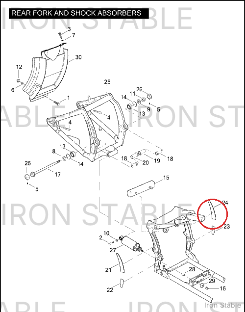 Harley-Davidson Insert, Lh/Top, Frame