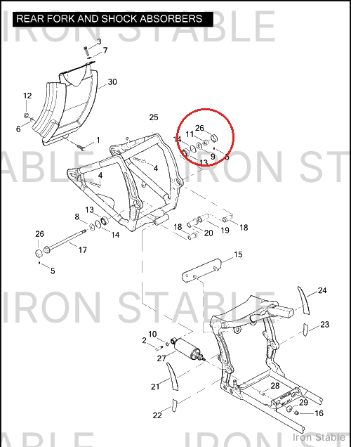 Harley-Davidson Cover, Rh, Pivot Shaft/Chrome