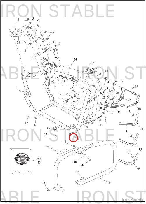 Harley-Davidson Guard, Engn, Bracket