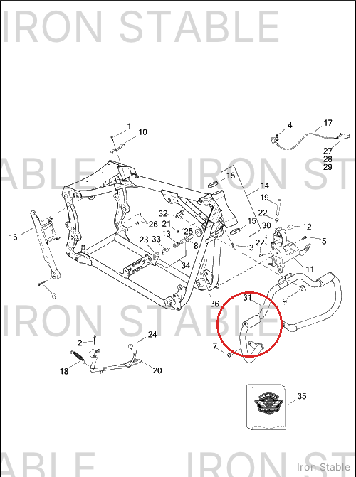 Harley-Davidson Kit-Eng Guard, Chrome, Fl-Softail