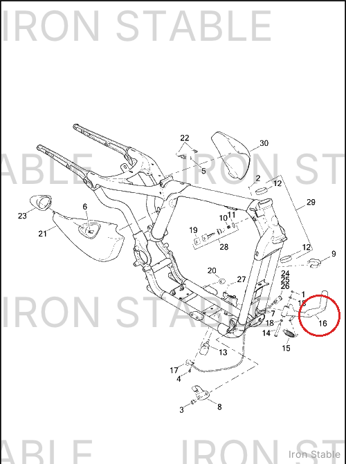 Harley-Davidson S-Stnd Assembly, X