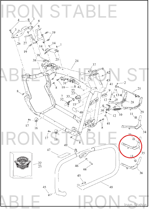 Harley-Davidson Leg, S-Stnd, Assembly, Intermediate, B