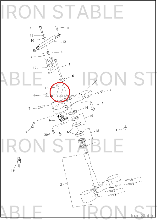 Harley-Davidson Bracket, S-Stnd, Dmpr