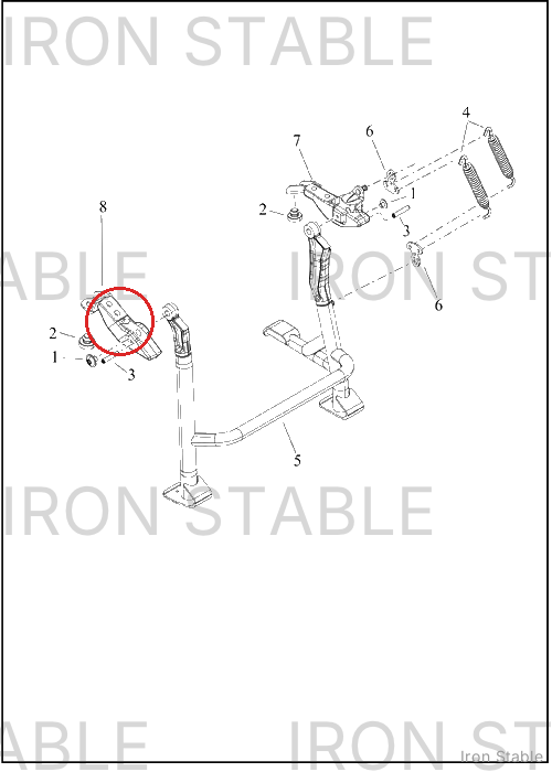 Harley-Davidson S-Stnd Leg Sub-Component, Center St
