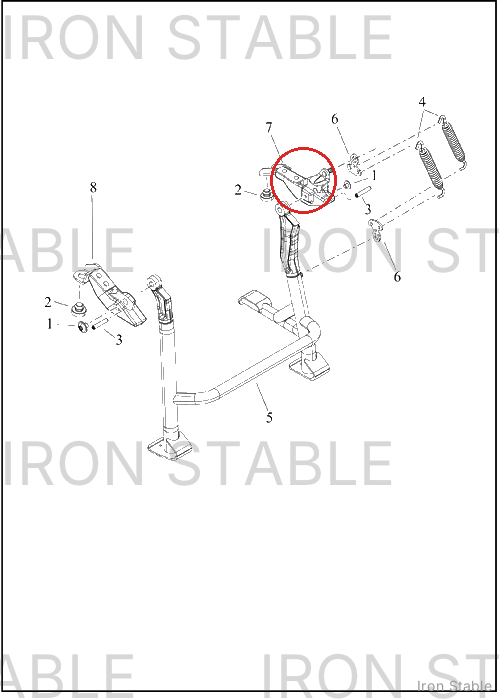 Harley-Davidson S-Stnd Leg Sub-Component, Center St