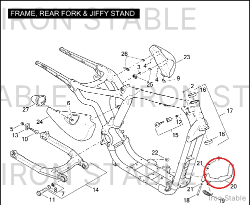 Harley-Davidson S-Stnd Assembly, X