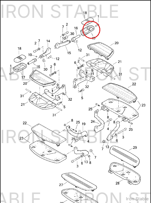 Harley-Davidson Footpeg, Psngr