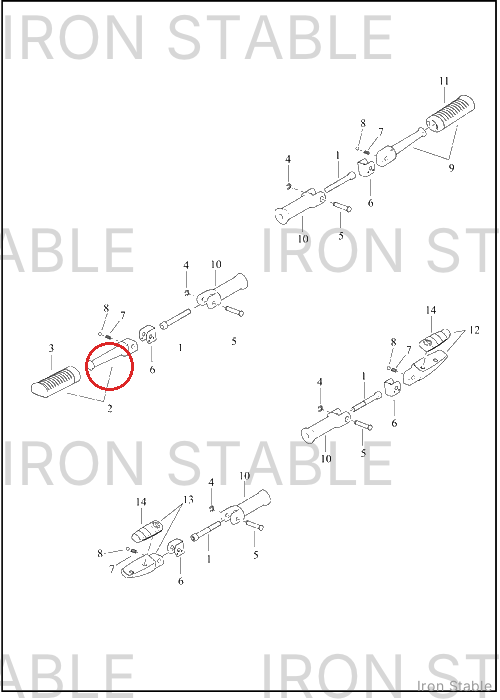Harley-Davidson Sub-Assembly, Footpeg, Passenger, Rh