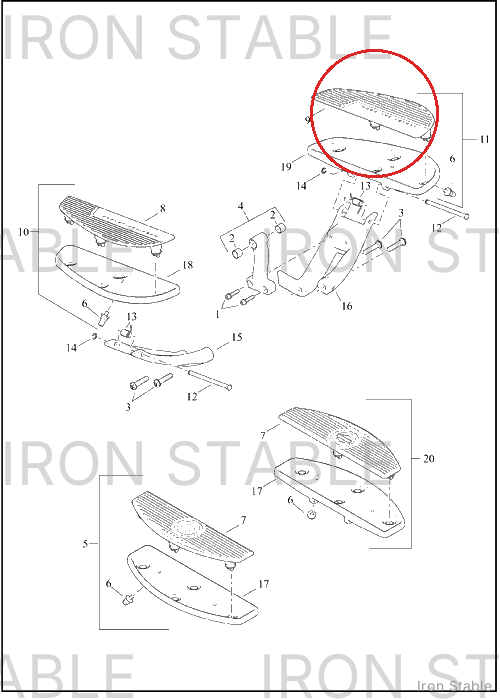 Harley-Davidson Ftbrd, Pad, Lh