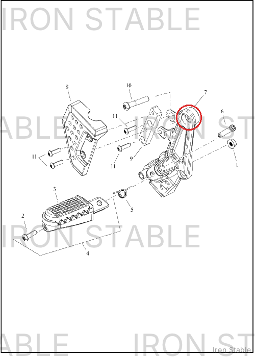 Harley-Davidson Sub-Assembly, Footpeg, Rdr, Bracket