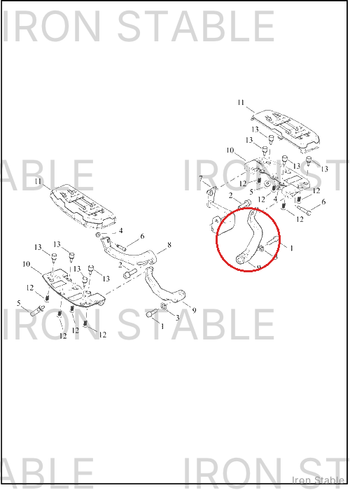 Harley-Davidson Ftbrd, Bracket, Gblk, Lf