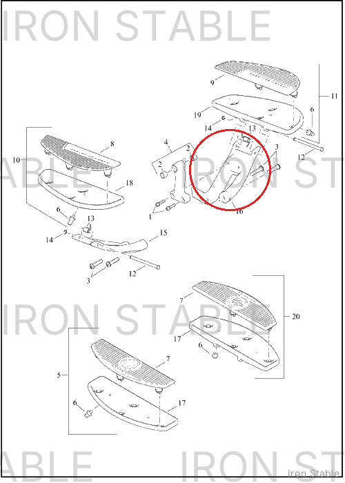 Harley-Davidson Ftbrd, Shf Lvr, Bracket Mt, Painte