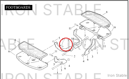 Harley-Davidson Bracket, Footpeg Mt, X