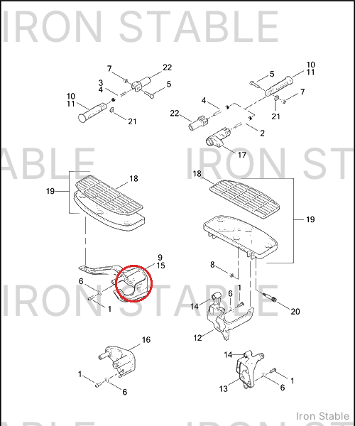 Harley-Davidson Bom_kit-Suprt Bracket, Brakeped