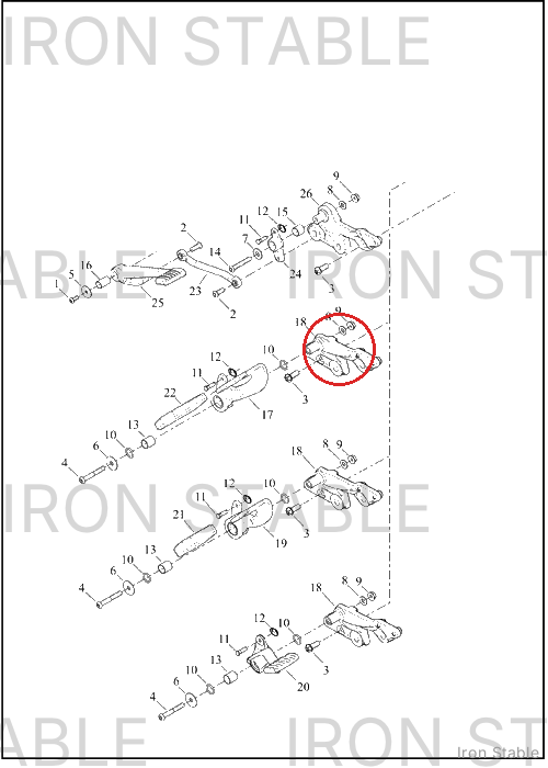Harley-Davidson Sub-Assembly, Brake Pdl, Footpeg Support