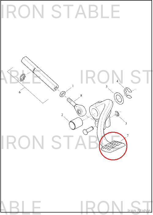 Harley-Davidson Pedal, Brake, Lever Assembly W/Bushing
