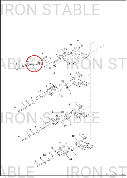 Harley-Davidson 18dal, Brake, Footbrake, Assembly