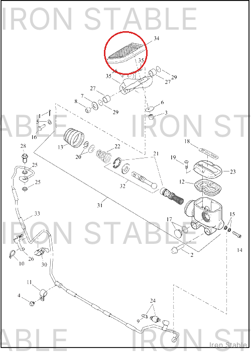 Harley-Davidson Pedal, Brake, Pad Assembly, Large, Chrome