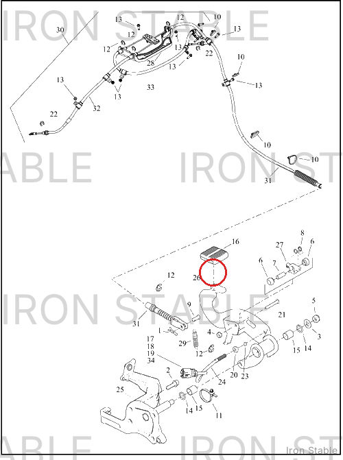 Harley-Davidson Pedal, Brake, Parking, Pad