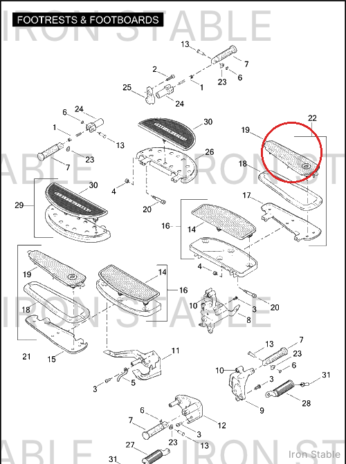 Harley-Davidson Pad, Footboard