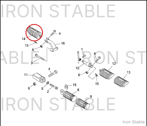 Harley-Davidson Rubber Assembly, Lh/Ftrest