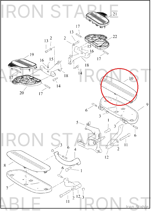 Harley-Davidson Pad, Lh/Ftbrd