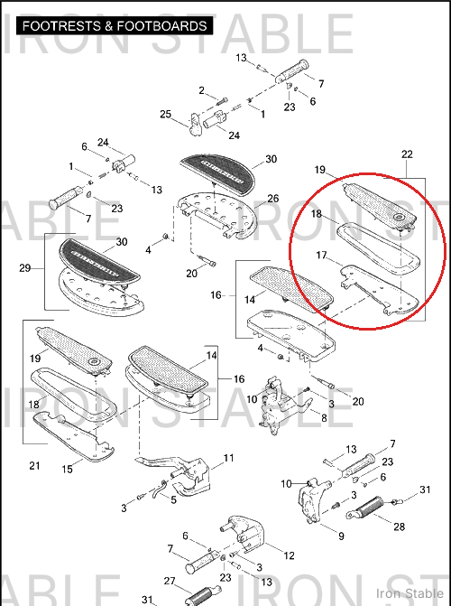 Harley-Davidson Footboard Assembly, Lh