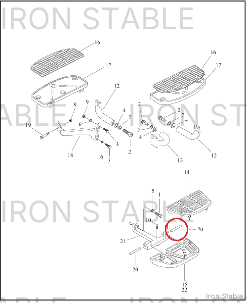 Harley-Davidson Kit Pivot Pin, Flt