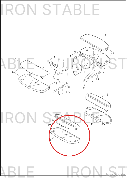 Harley-Davidson Footboard Assembly, Rh/Streamliner, B