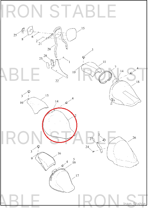 Harley-Davidson Seat Assembly, Rider