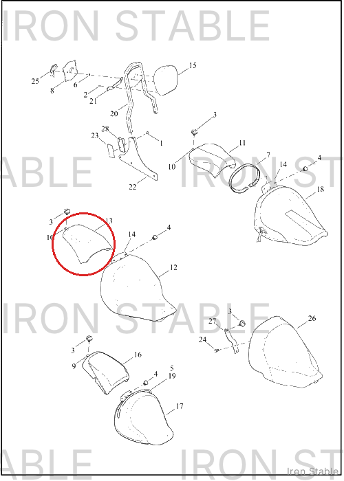 Harley-Davidson Pillion Assembly