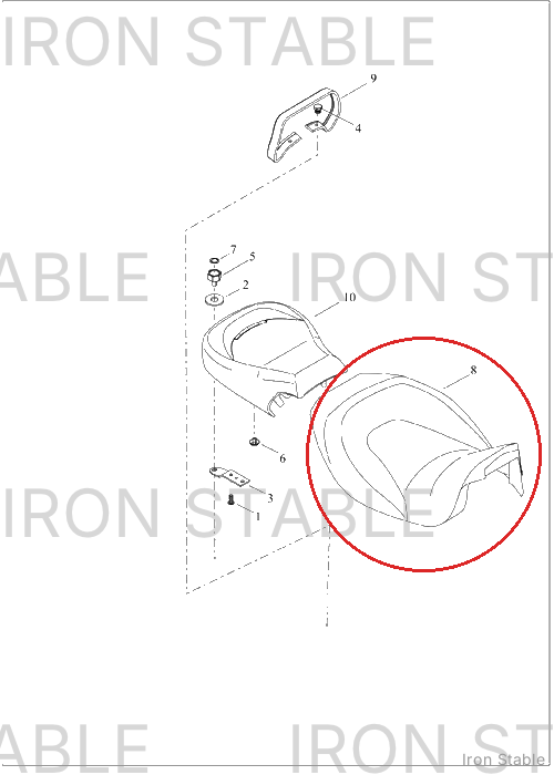 Harley-Davidson Seat, Rdr/Full, Assembly