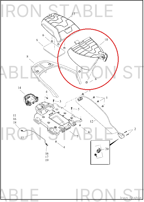 Harley-Davidson Seat, Rdr/Full, Middleweight