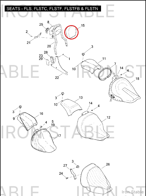 Harley-Davidson Pad, Psngr Backrest