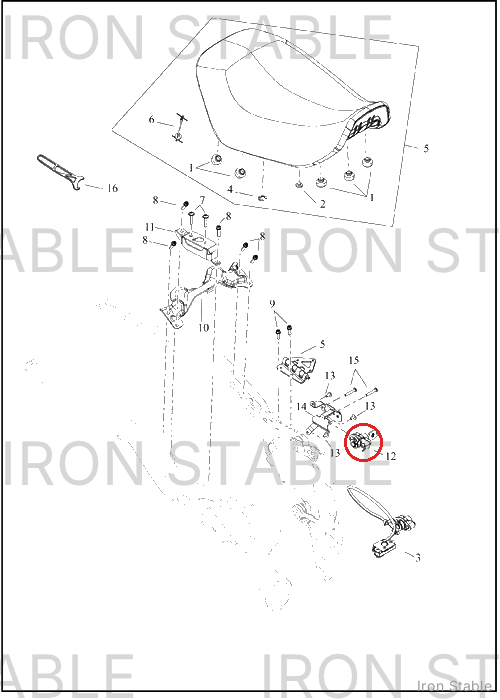 Harley-Davidson Kit, Seat Lk, Assembly, W/Key