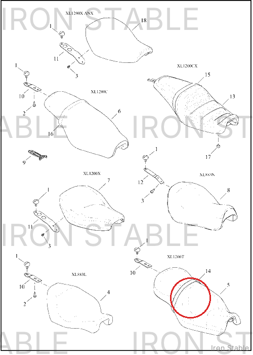 Harley-Davidson Grabstrap, Psngr Seat